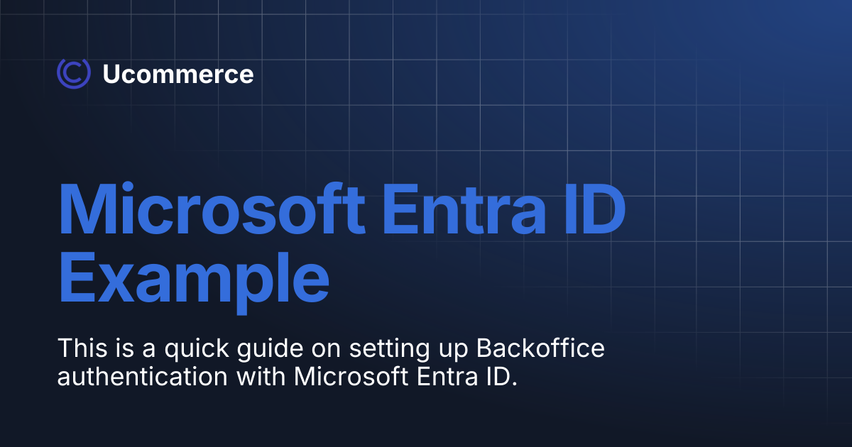 Microsoft Entra ID Example | Ucommerce